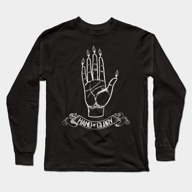 Hand Of Glory Design Long Sleeve T-Shirt by HellwoodOutfitters